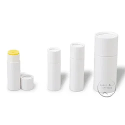 Tubos de realce de papel Kraft de 12g/0,4 oz, embalaje cilíndrico cosmético de cartón, contenedor desodorante para bálsamo labial