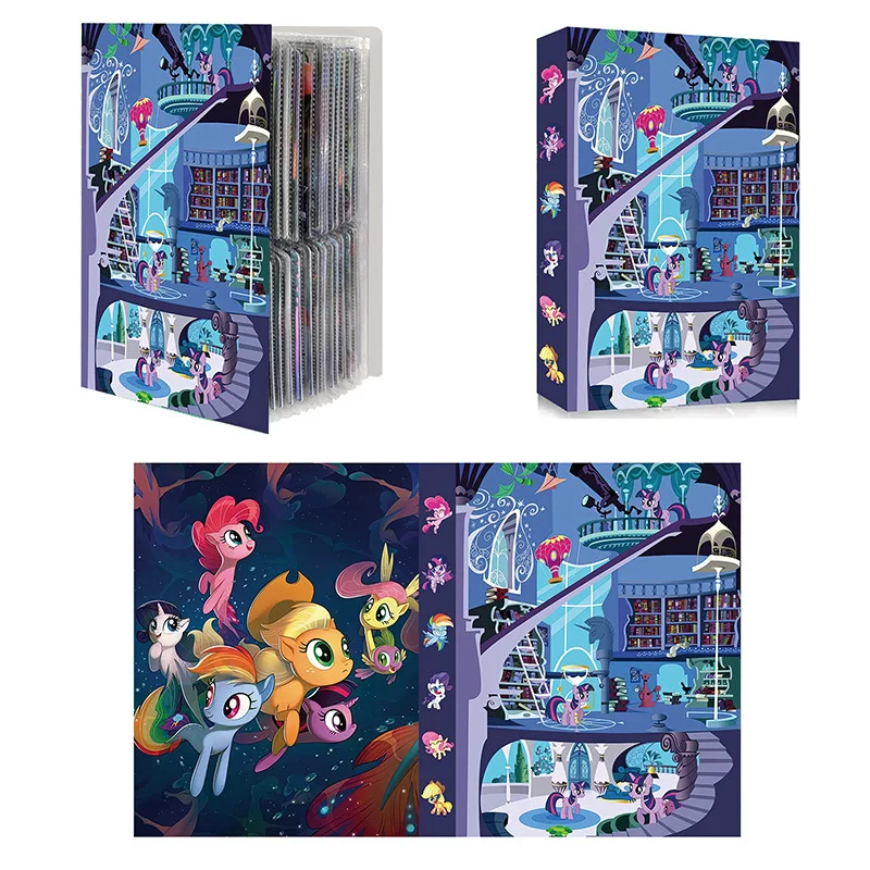 240PCS My Little Pony Card Album Map Letter Folder Binder Notebook Game Collection Gift Toy Twilight Sparkle Rainbow Dash Rarity