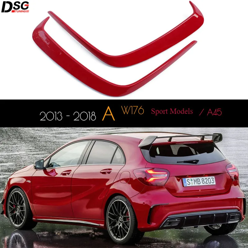 

W176 PP пластиковый черный задний бампер для моделей A Class 2013-2018 A45 и Sport