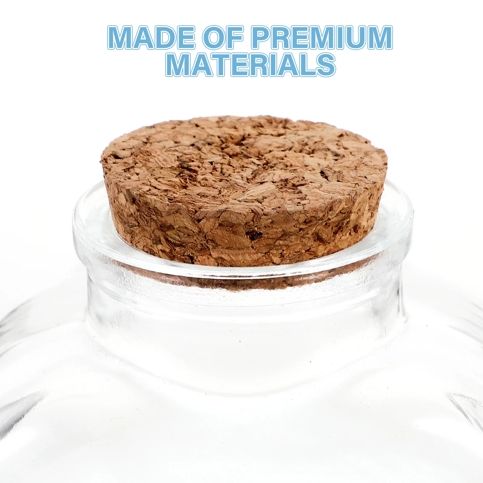 

2Pcs Glass Wishing Bottle with Cork Miniature Transparent Container for DIY Craft Landscape Bottle Decoration Gift