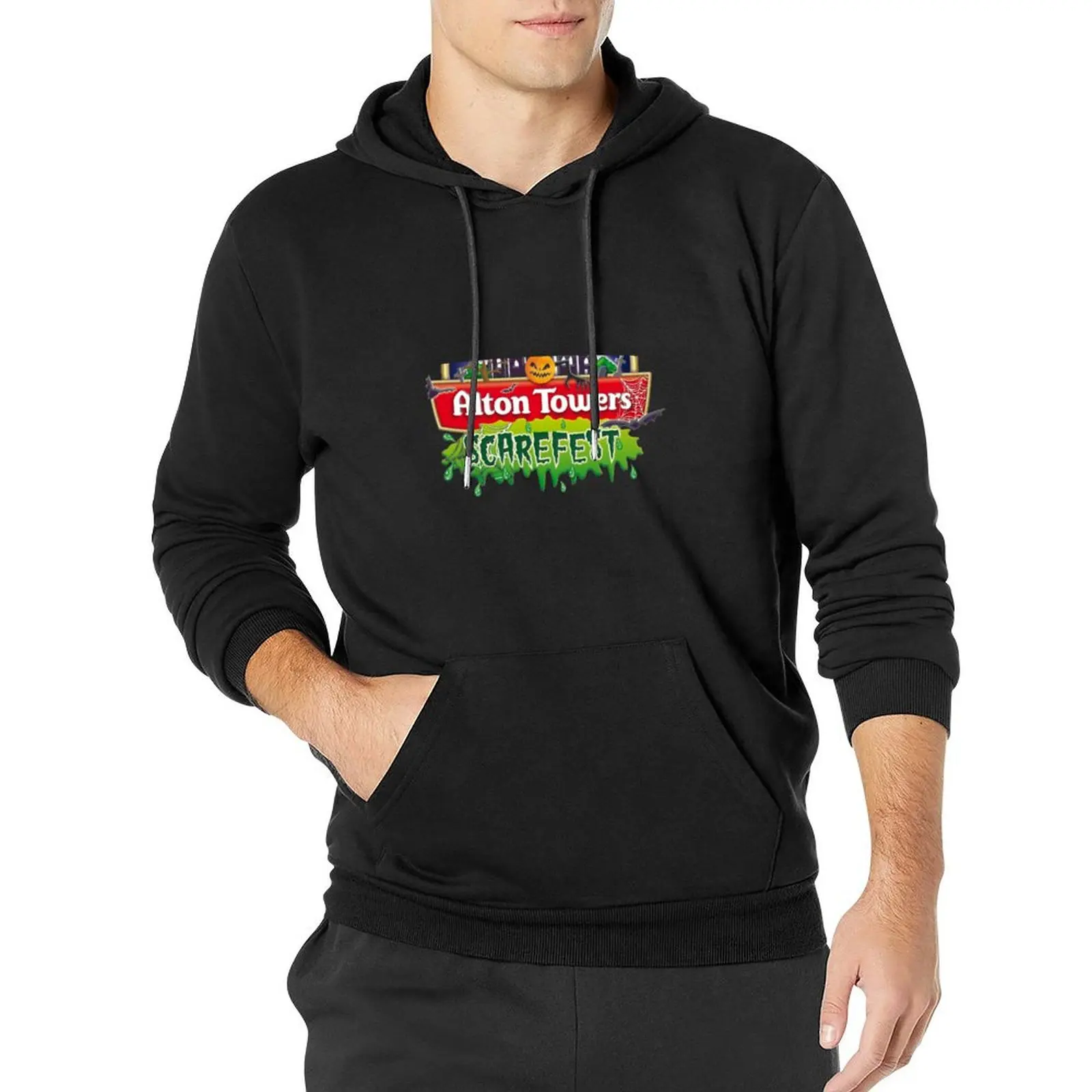 Alton Towers Scarefest 74 Cap Pullover Hoodie men's clothing graphic t shirts men tracksuit men