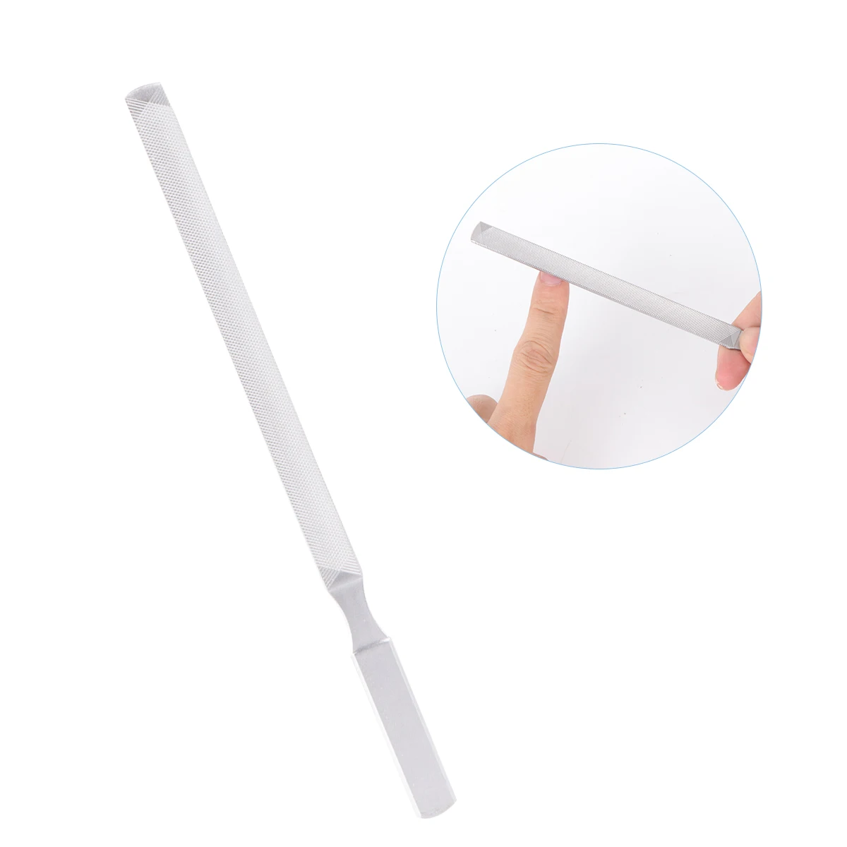 

Stainless Steel File Double Side Buffer 18Cm Long Handle Durable Manicure Pedicure Tool Portable Smoother For False Natural