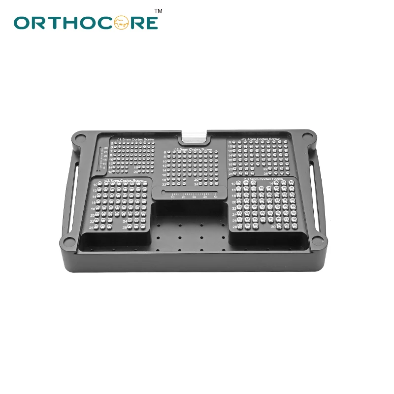 Aluminum Screw Caddy with Screws Veterinary Container Surgical Instruments