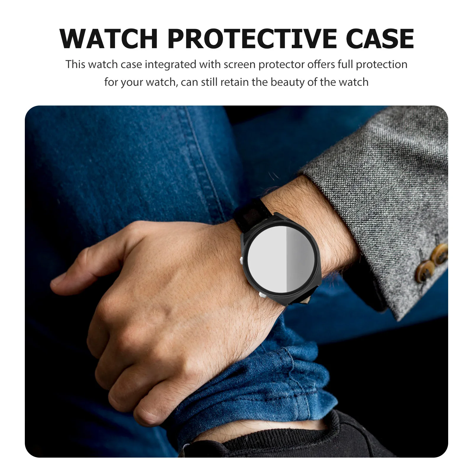 

Smartwatch Cover Protective Case Creative Hard Watch Shell Anti-Scratch Stylish Watch Protector Wristwatch Integrated Shell