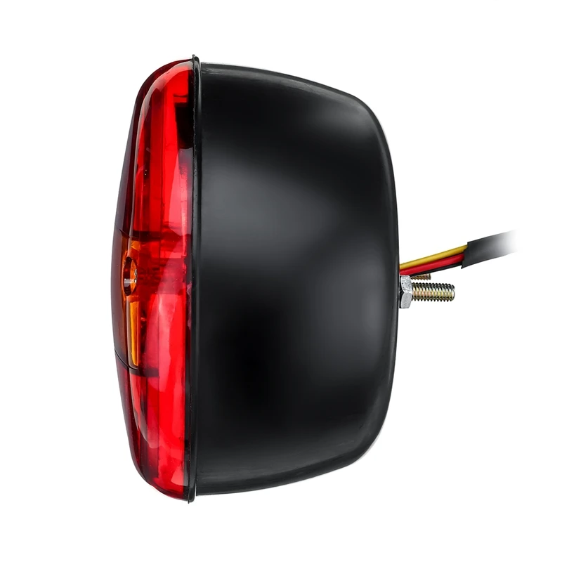 12-24V 6.1 Inch 25LED Car Trailer Tail Light Turn Signal Lamp Round Brake Light Indicator Caravan Lorry Van Waterproof