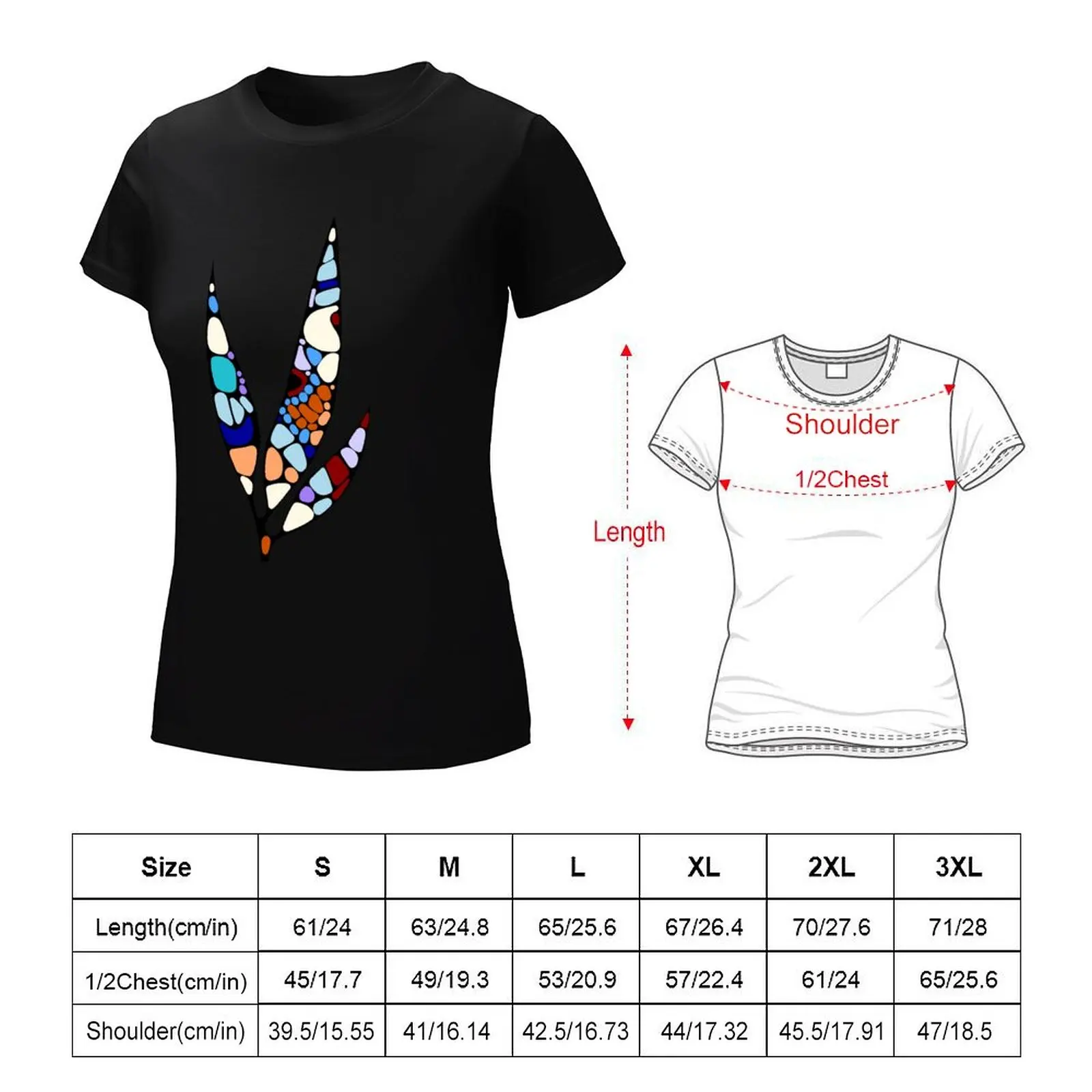 Brightly colored designer leaves to brighten any mood T-Shirt kawaii clothes t-shirt dress for Women graphic