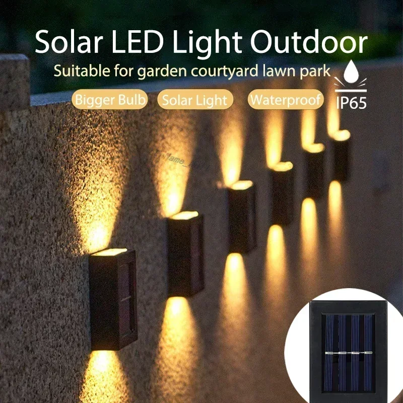 

Solar LED Outdoor Light Solar Lighting Sensor Lamp Streetlights Exterior Garden Decoration Garland Waterproof Solar Wall Light