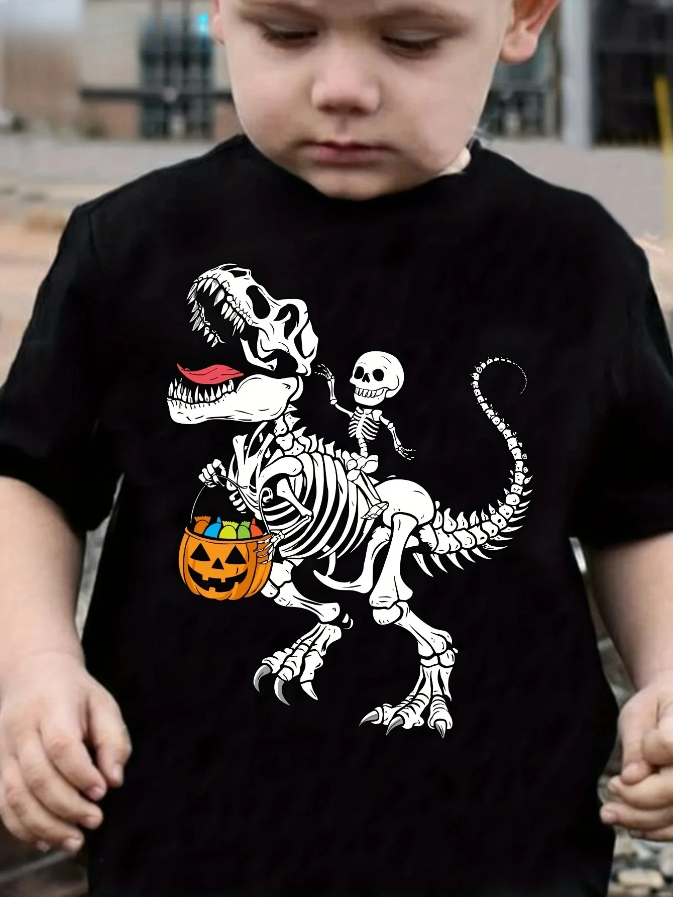 Klassisches Retro-Halloween-T-Shirt aus 100% Baumwolle für Kinder Aller Altersgruppen - Perfektes Halloween-Geschenk für Jungen und Mädchen im Sommer – Detail 6