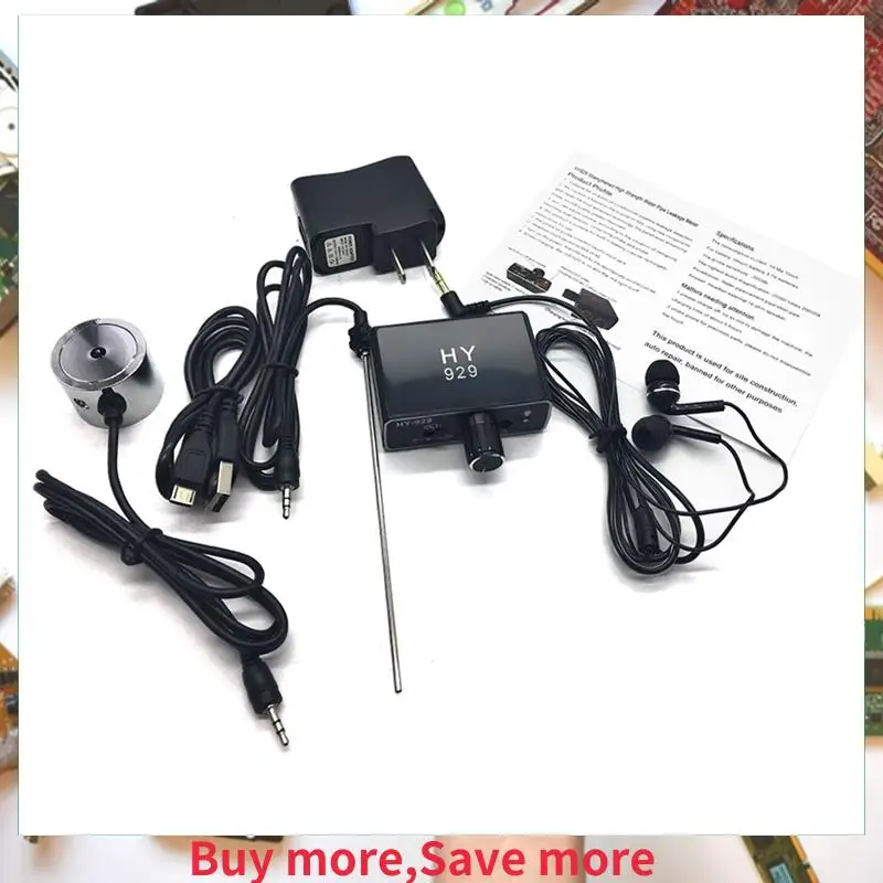 Kit de testeur de moniteur de fuite de tuyau de capteur de détecteur de fuite de tuyau d'eau avec double sonde accessoire de localisation de canalisations d'écouteur-[A002]