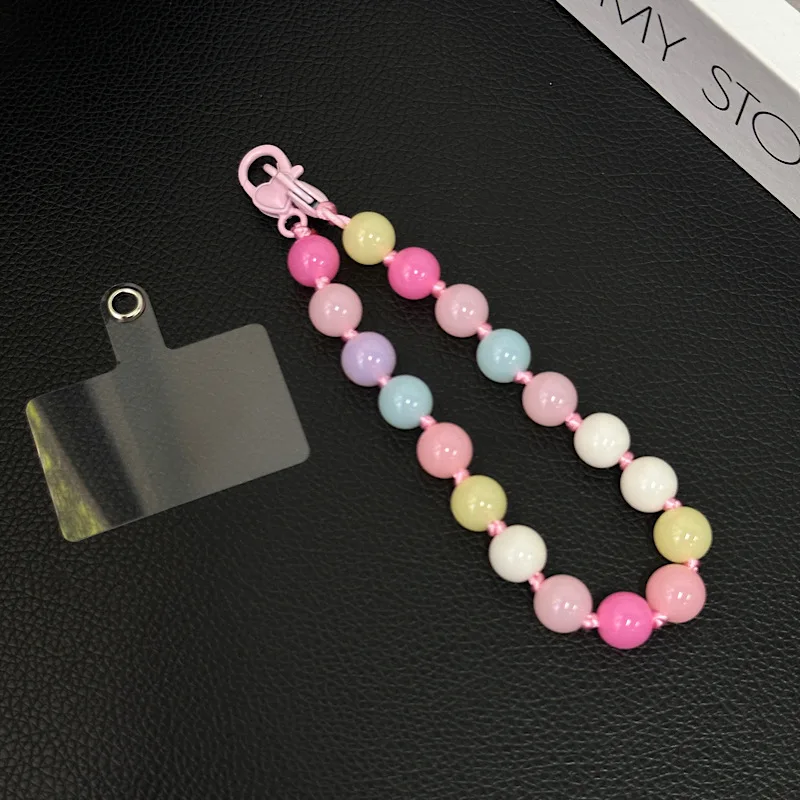 سوار حبة محلية الصنع للهاتف المحمول ، الراقية ، سلسلة يدوية الصنع ، حمل ، مكافحة الخسارة ، المعصم ، حالة الهاتف ، شنقا