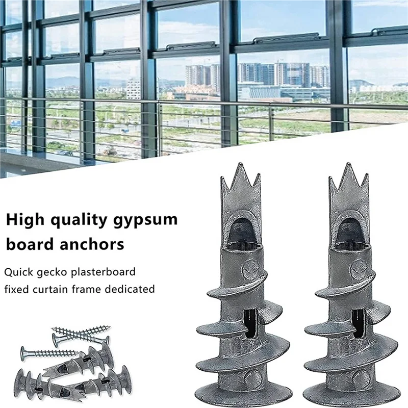 

ABAH-80 Pcs Metal Self Drive Anchor Plasterboard Dowels With Screws 4.5 X 35Mm For Single-Layer And Double-Clad Plasterboar