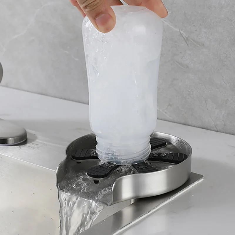 Glass Rinser Cleaning Stainless Steel Automatic Cup Washer Faucet for Kitchen Sink
