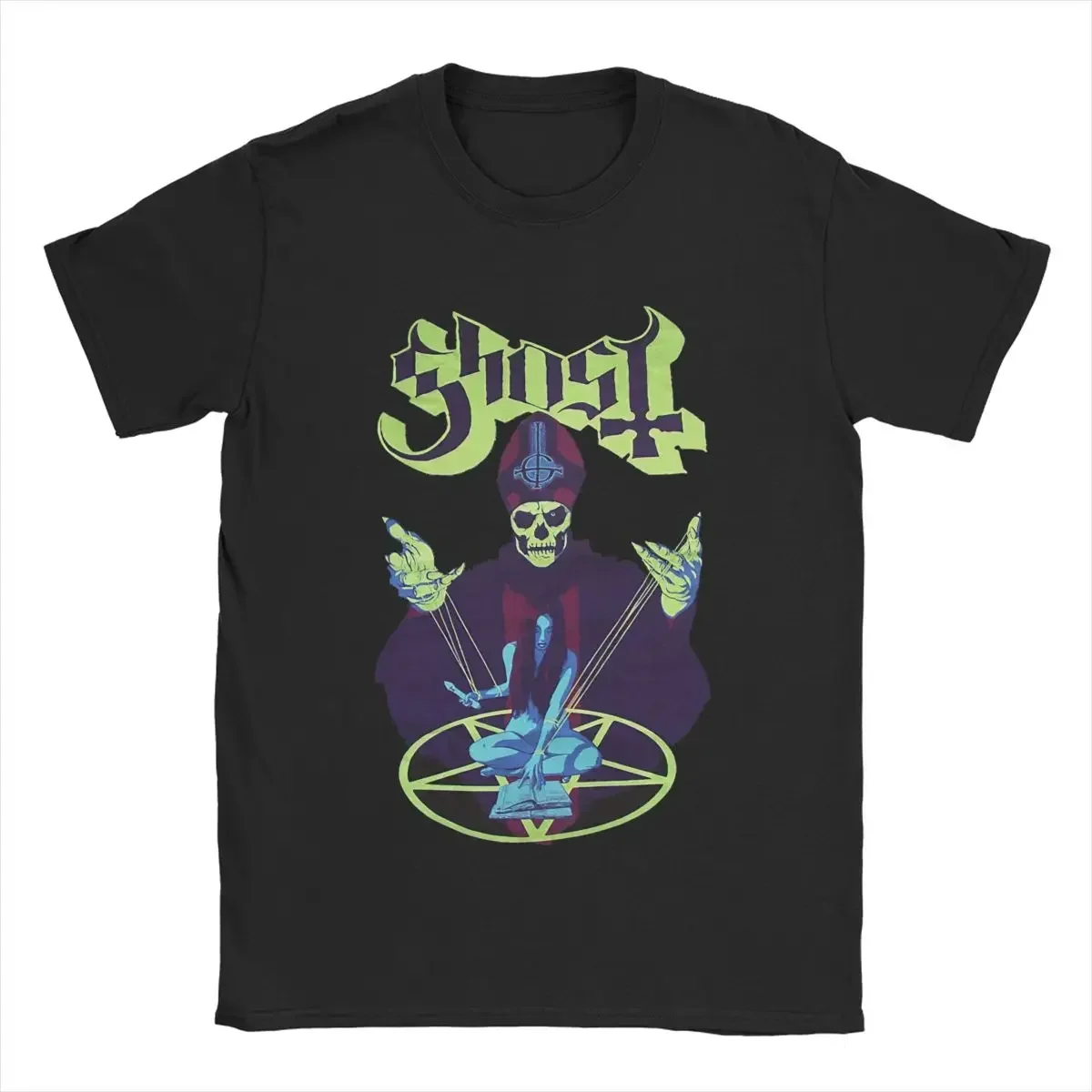 

Ghost Band T Shirt Men Pure Cotton Fashion for Male T-Shirts Crew Neck Tees Short Sleeve Tops Summer