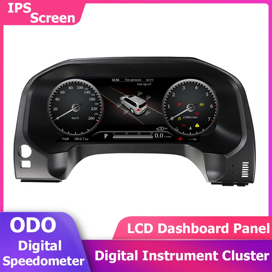 

12.3'' Digital Virtual Cockpit Instrument Gauge Cluster For Toyota Land Cruiser Prado 150 09-17 Dashboard Speedometer Odometer