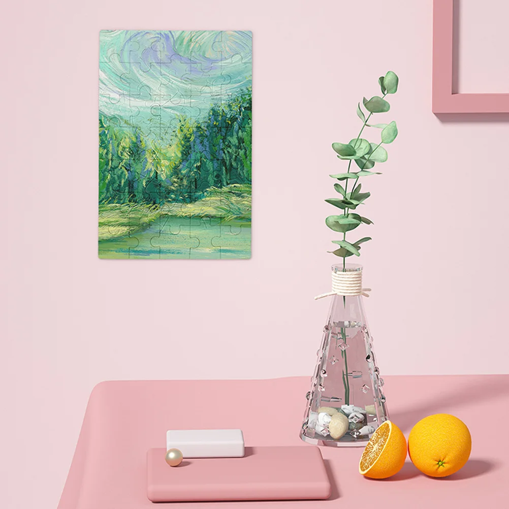 DIY leeres Puzzle, 6 Blatt Sublimation, Holzpuzzle, Rohlinge, Kinderhandwerk, Wärmeübertragung, Puzzleteile für Puzzlespiele