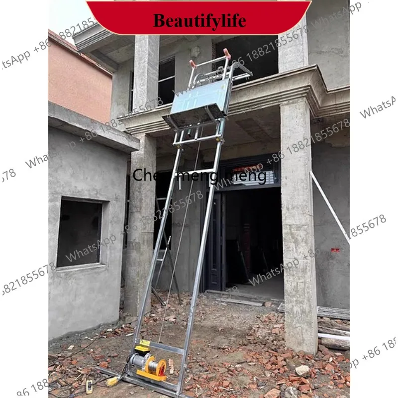 z189 6m-25m Construction Site Loader Photovoltaic Panel Glass Electric Lift Detachable Portable Lift To The Top Automatic Turnin