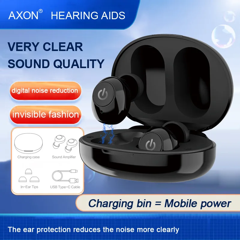 2024 Noise Cancellation Magnetic Audiphone Wireless Invisible In Ear Assisted Listening Sound Amplifier Earphones For Elderly