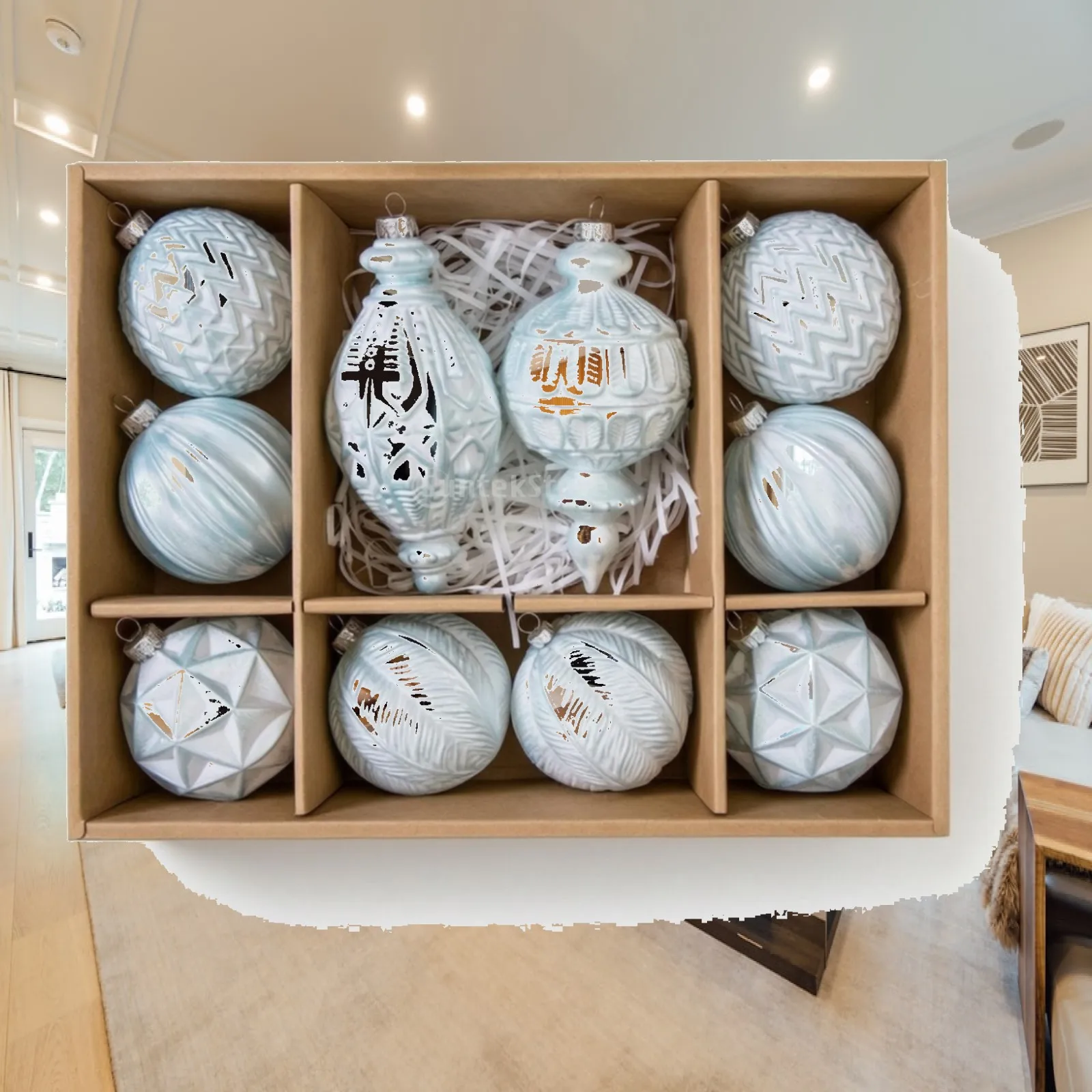 Elegant Holiday Tree Hanging Ball Ornaments for Christmas Tree Decorations with Lustrous Look and Hanging Loop Top for Garland