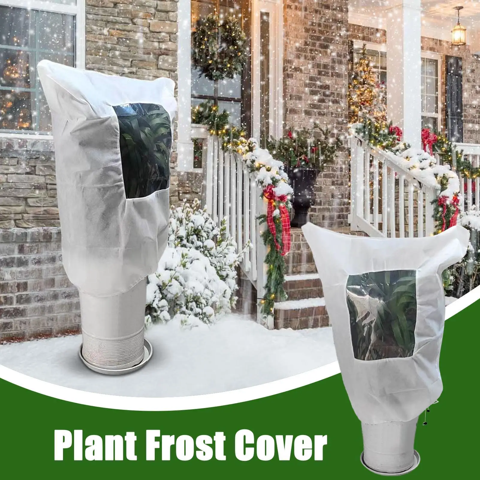 

Frost Protection for Plants Frost Protector for Garden Plant Flower Jacket with Drawstring for Garden Greenhouse Raised Bed Bush