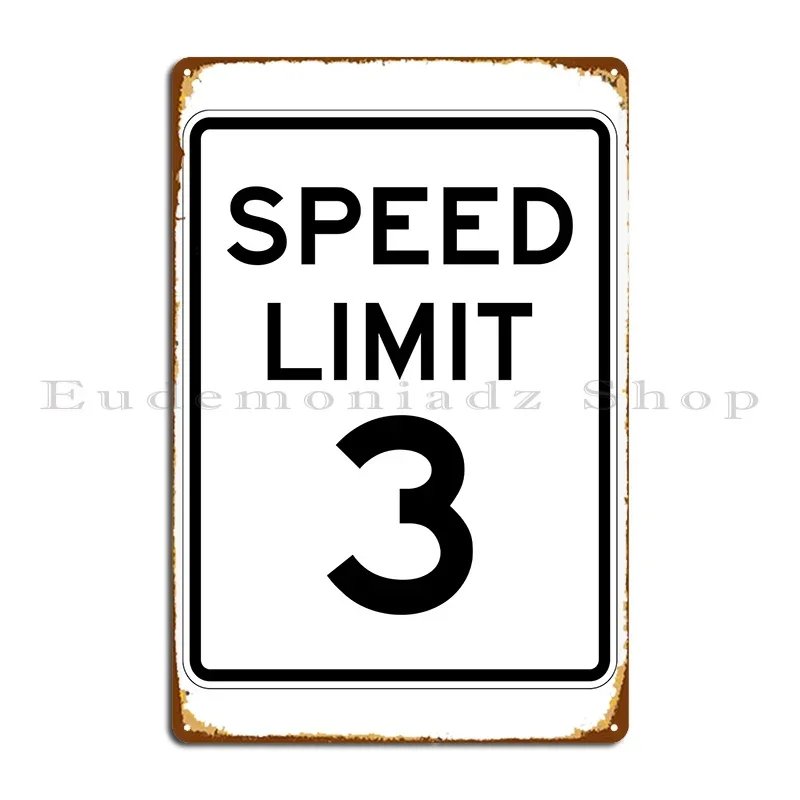 Traffic Sign Speed Limit 3 Metal Sign Poster Pub Classic Pub Bar Create Tin Sign Poster