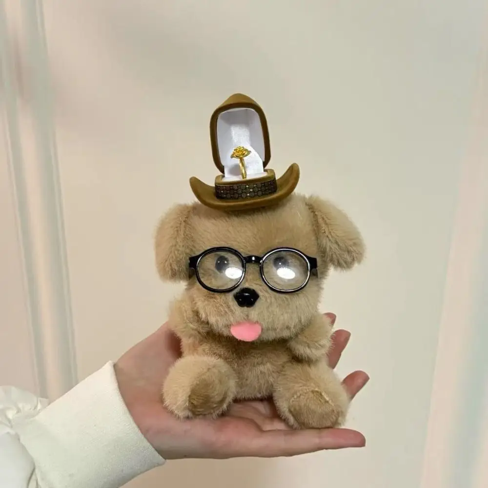 

Bear Plush Puppy Doll Ring Box Ring Display Engagement Ring Wedding Ring Case Plush Toy Dog Couple Rings Holder Proposal