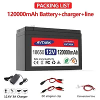 bateria lifepo4 12v 45Ah 50Ah 100Ah 120Ah Pack Lithium Iron Phosphate Batteries Built-in BMS For Solar Boat+12.6V Charger