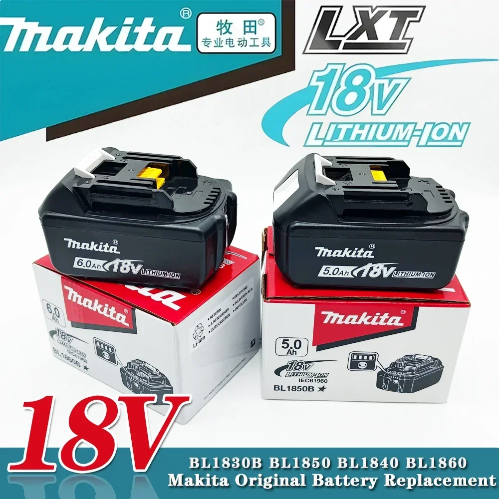 18V 5.0AH/6.0AH 18650 rechargeable lithium-ion battery Makita 18V battery, replaceable Makita BL1850B BL1860B