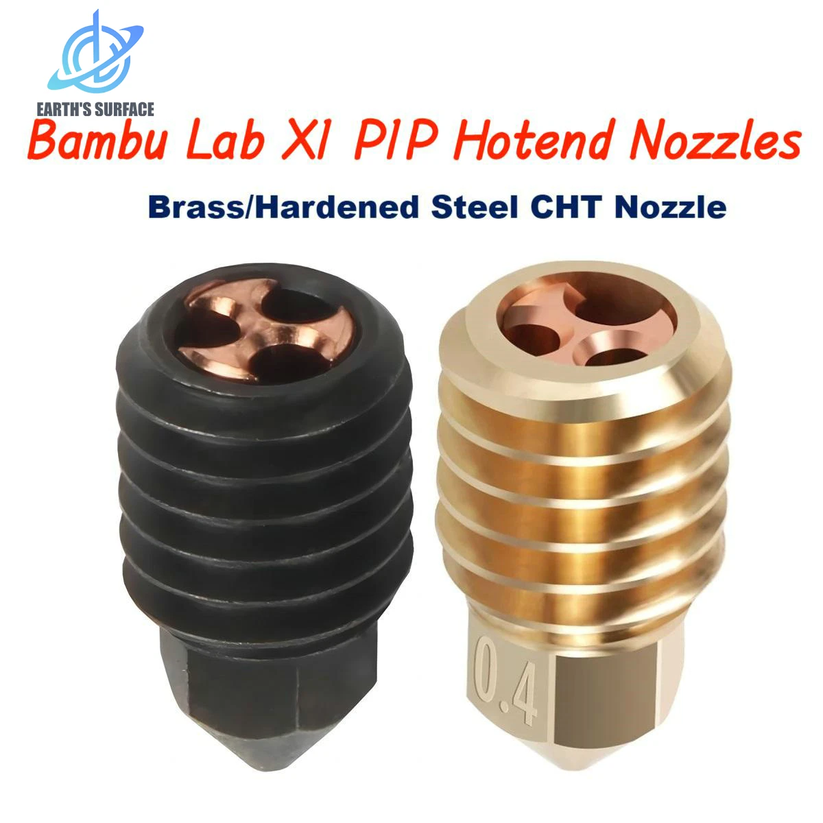 

3D Printer Parts Bambu Lab X1 P1P Brass/Hardened Steel CHT Nozzle Upgraded Hotend CHT Nozzle For Bambu Lab x1c p1p Extruder Part