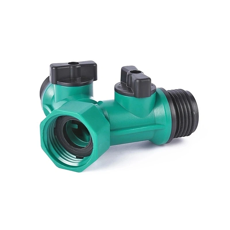 1PC Y-Shaped Garden Hose Settings With This Bidirectional Diverter - Including 2 Valve Male And Female Outdoor Faucets