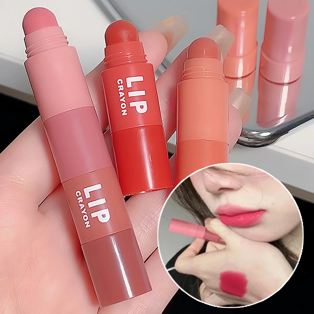 4 Kleuren In 1 Matte Lippenstift Set Nude Roze Matte Lipgloss Waterdichte Langdurige Lippenstift Potlood Voering Pen Lip Make-Up