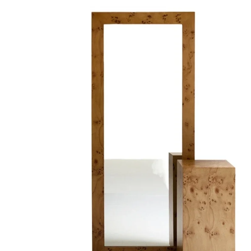 

pomegranate full-length mirror, tree tumor sticker skin medieval, retro old money style, copper-free silver mirror