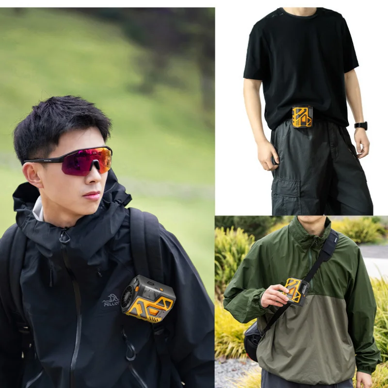 

Поясной вентилятор Mecha, долговечный, с мощным потоком воздуха, портативный охлаждающий вентилятор для строительных работ на открытом воздухе, работы в условиях высокой температуры, а также для экстренных ситуаций.