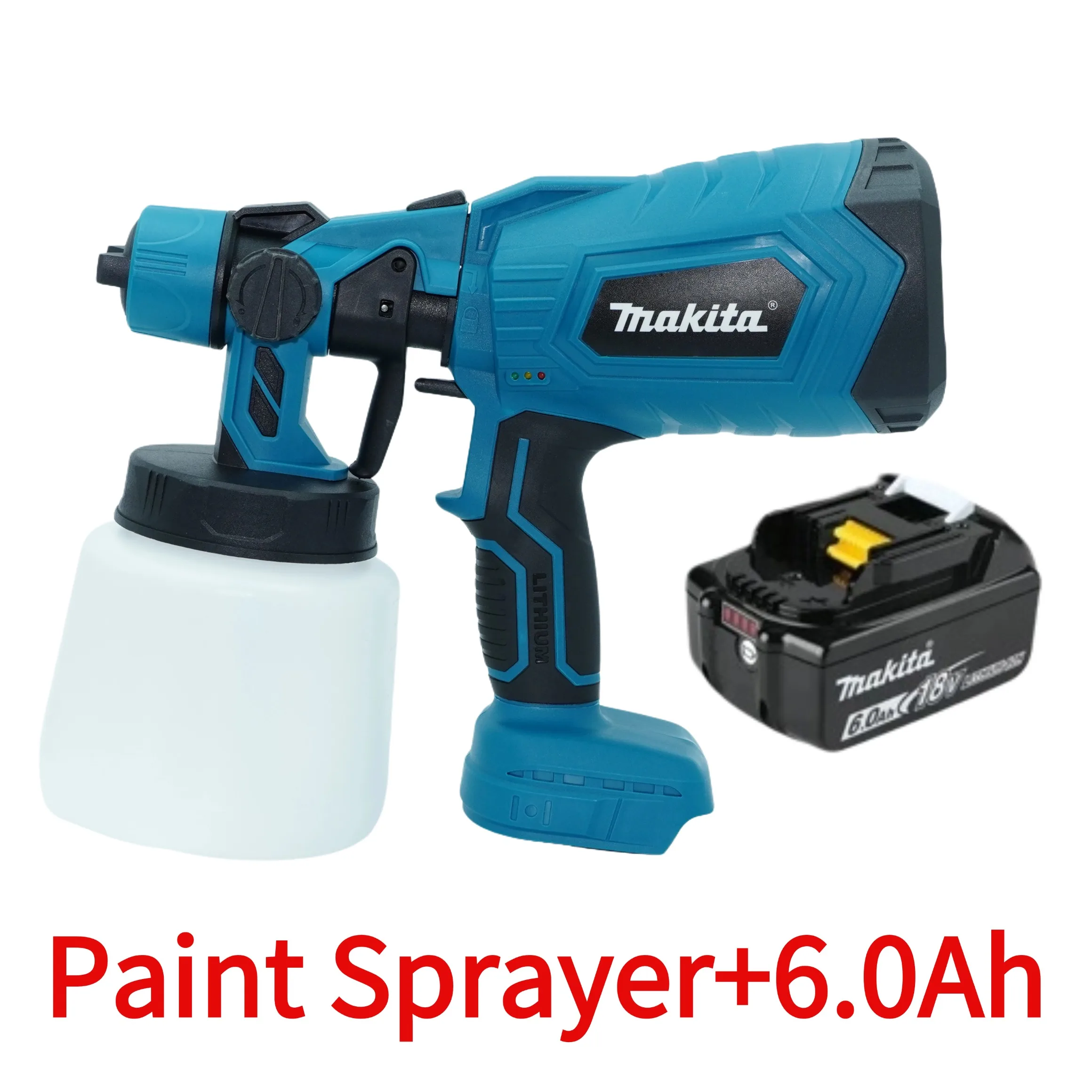 Makita Elektrisch Verfspuitpistool Voor BL1860 18V Batterij 1L Draadloze Draagbare Verfspuit Set Auto Meubels Spray Schilderen Tool