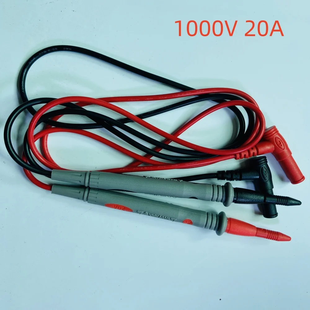 Ligne de test de ligne de stylo multimètre numérique universel 1000V tête plaquée or câble de stylo de ligne de stylo de compteur universel de haute qualité 20A 1 paire