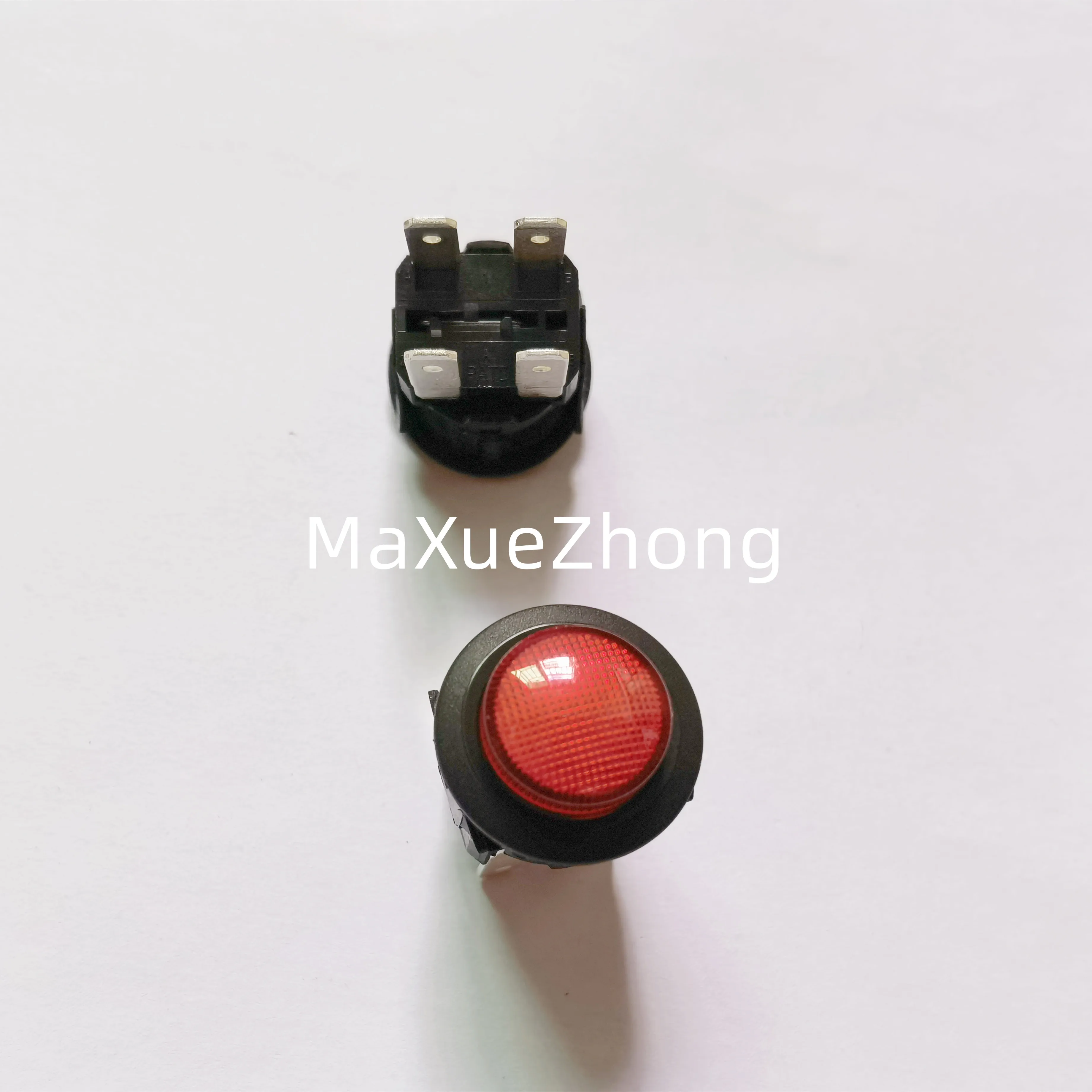 Original new 100% import 20MM SB-53 circular button switch 4pin with green red light self-locking power switch 16A250V