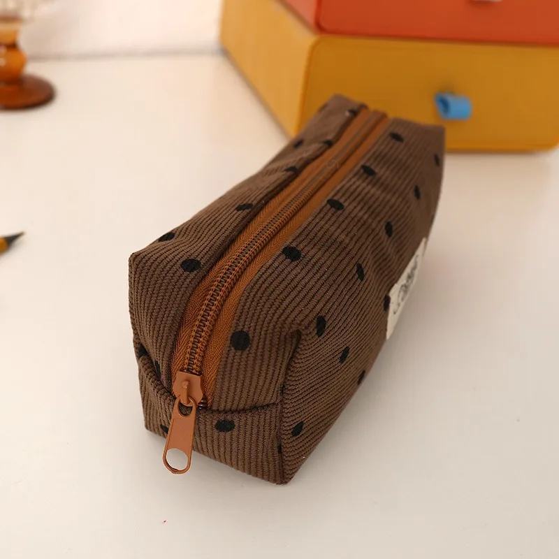 Pencil Pouch Lightweight Retro Fashion Small Pen Bag Office College School Stationery Storage Bag Makeup Pouch Cosmetic Bag
