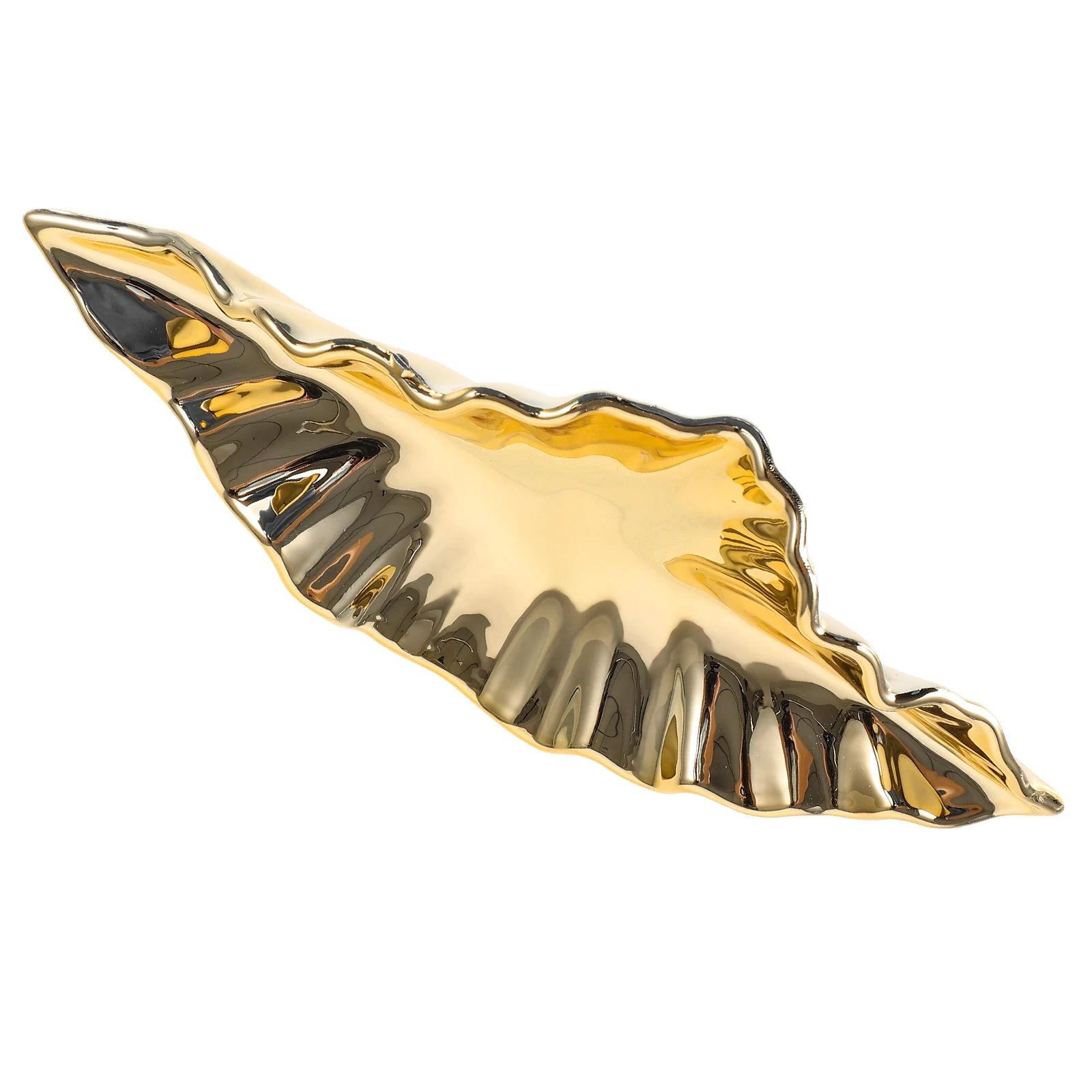 

Luxury Golden Electroplated Leaf Hanging Decoration Ceiling Ornament For Bedroom Living Room Corridor Ceiling Decor Fixture