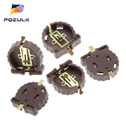 10PCS BS-1220-2 CR1220 CR1225 3V Button Battery Holder SMD Package Gold Plating