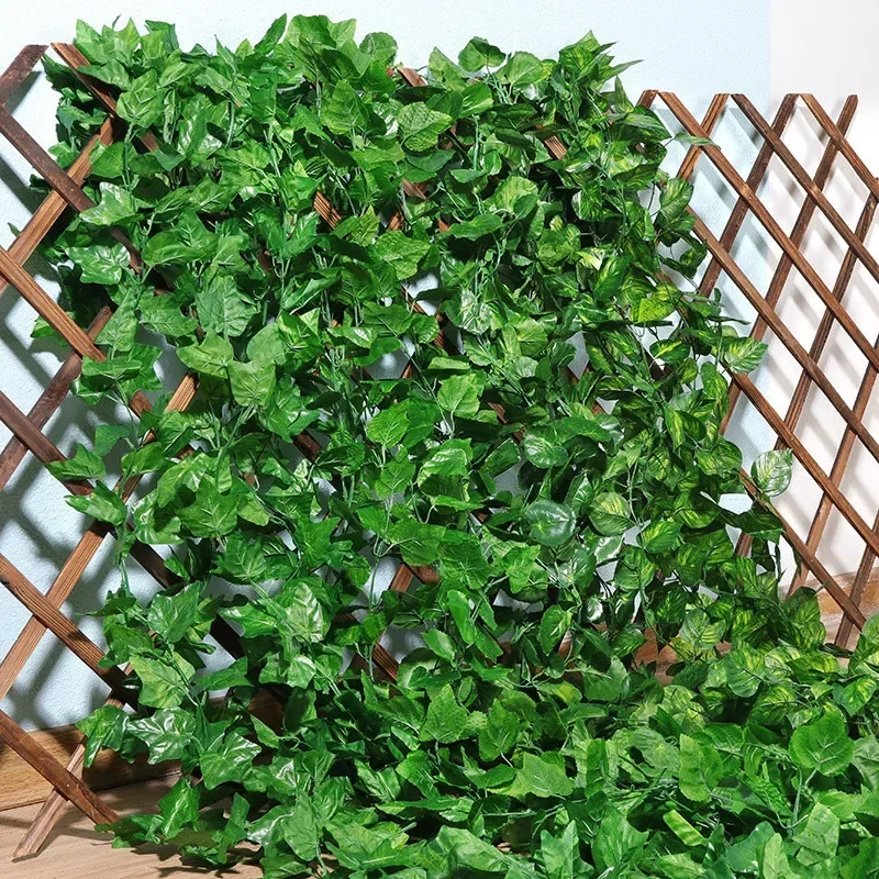 230cm Green Artificial Plants Family Party Garden Decoration Green Leaf Fake Plant Rattan Leaf Rattan Outdoor Wedding Decoration