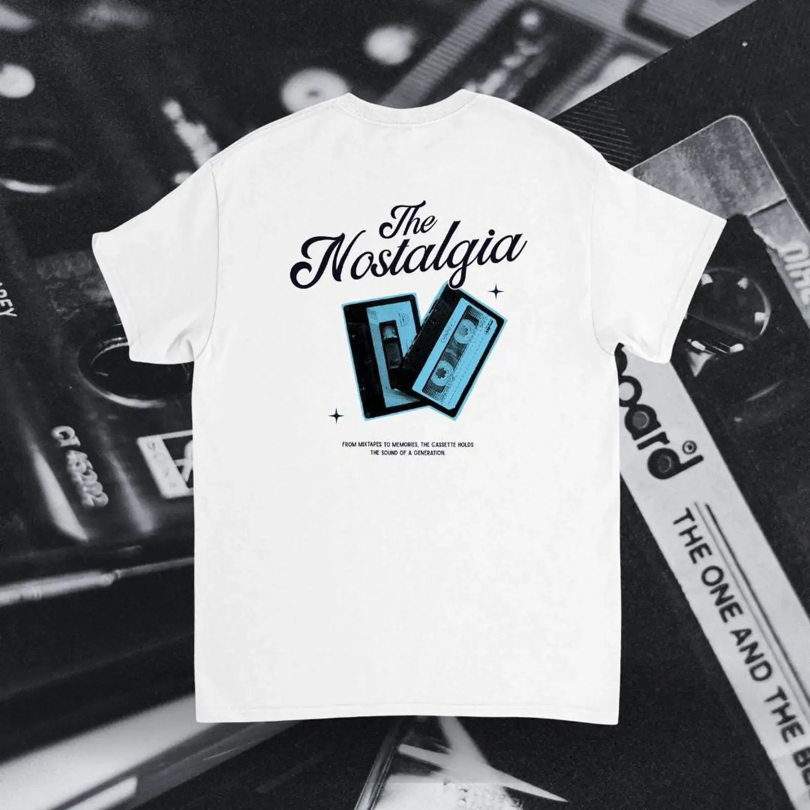 Nostalgia Tape Vintage Cassette T shirt for 80s 90s music and retro mixtape culture vintage Washed Unisex Soft Stylish
