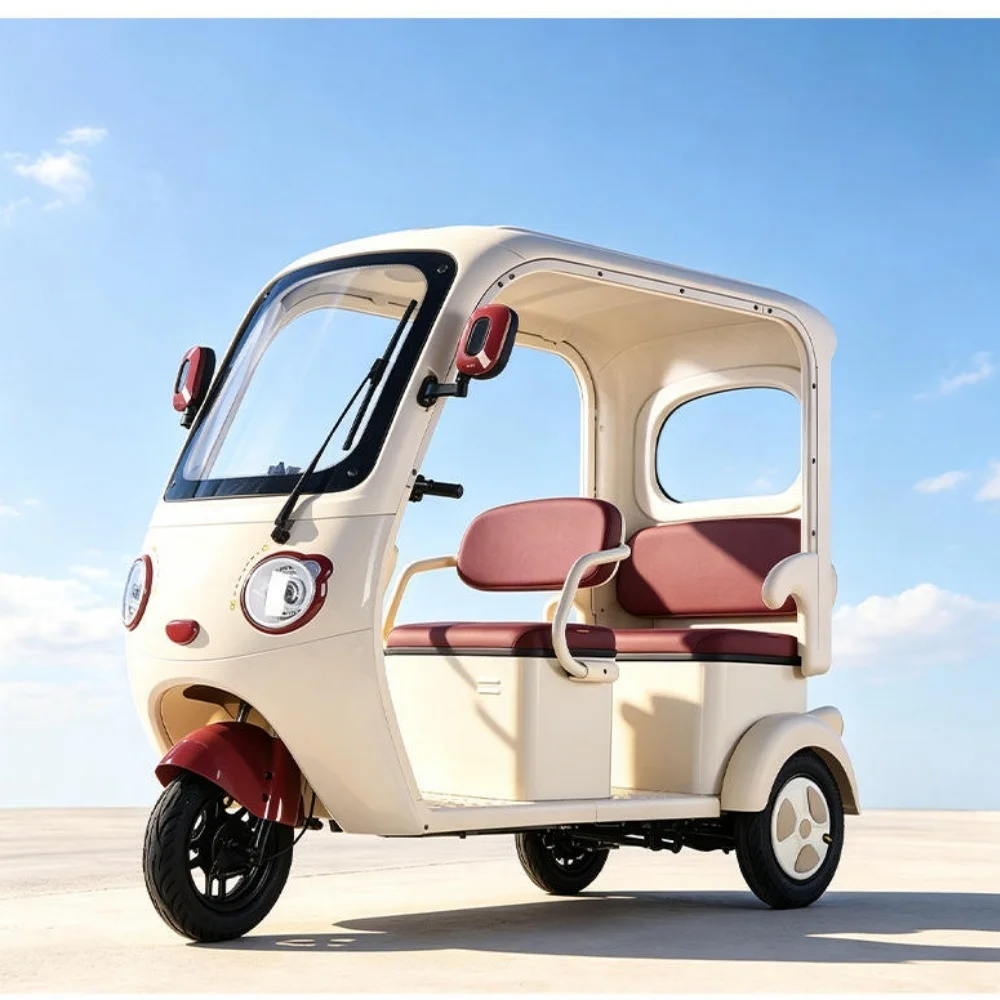Three wheel electric leisure trike, colorful body shell option, factory direct supply, adult passenger battery car