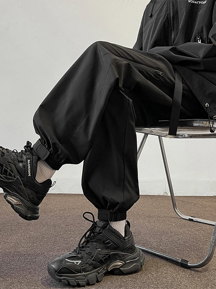 

American Sle Soft ell Men's Spring Autumn Faion Work Pants Loose Large Size Side Zipper Casual Trousers Youthful Energy...