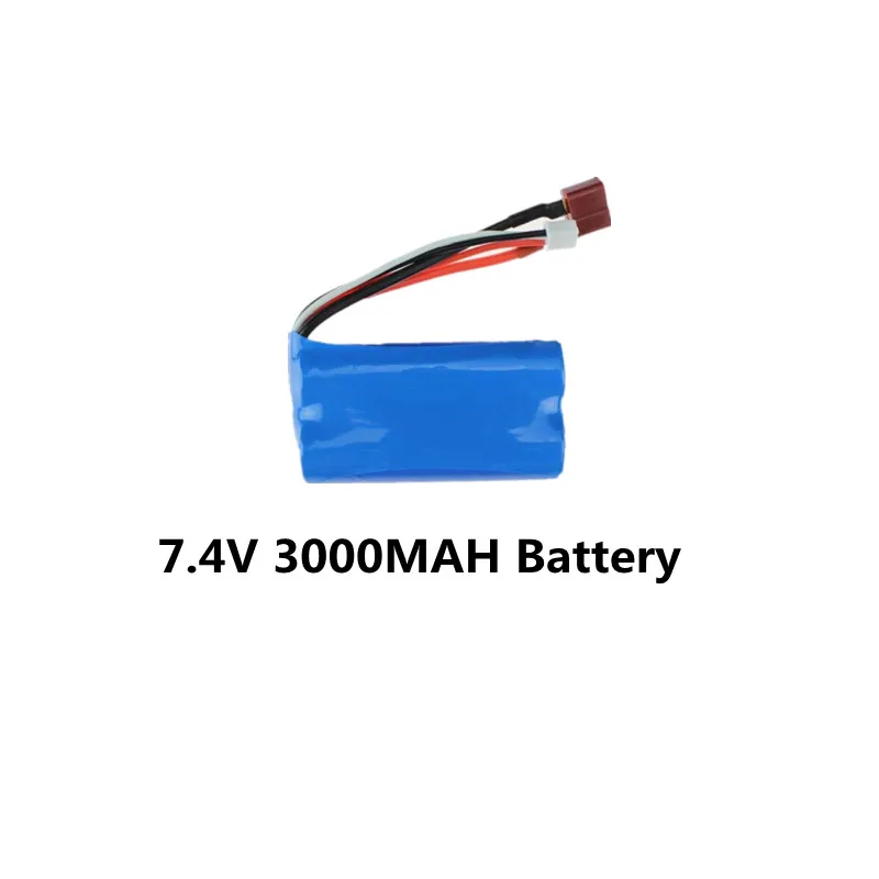 16106 16106 PRO 4WD 1/16  60KM/H All Terrain Off Road Remote Control RC Car Truck Spare Parts 7.4V 3000MAH Battery/3 To 1 Line