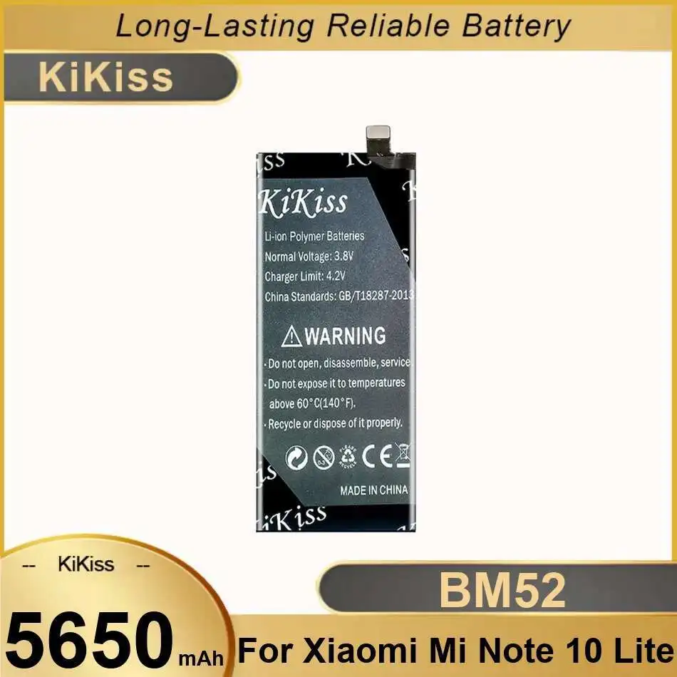 

Аккумулятор для мобильного телефона BM52 5650 мАч для Xiaomi MI Note 10 Note 10 Lite 10 Lite Pro 10Pro Cc9pro CC9