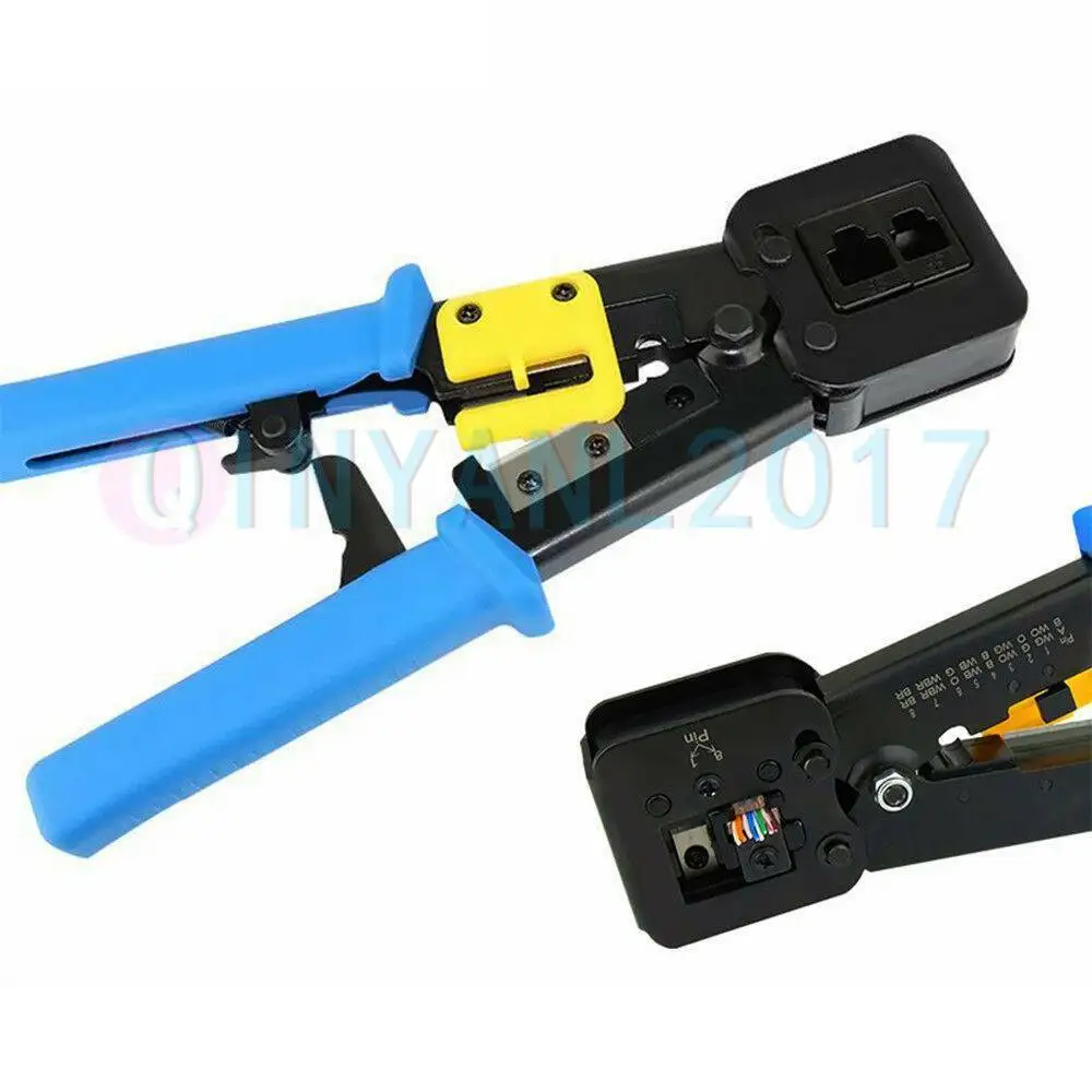 

RJ45 Crimper RJ12 Cat5 Cat6 8p8c Cable Stripper Pressing Clamp Network Tools