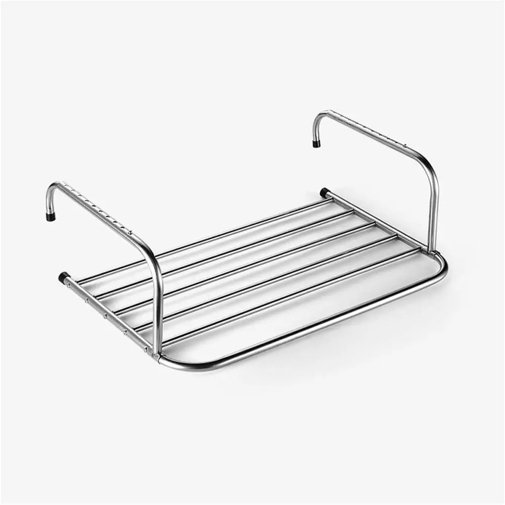 

Adjustable Folding Clothes Drying Rack for Balcony, Shoe and Diaper Drying, 50-86cm Expandable Storage Rack