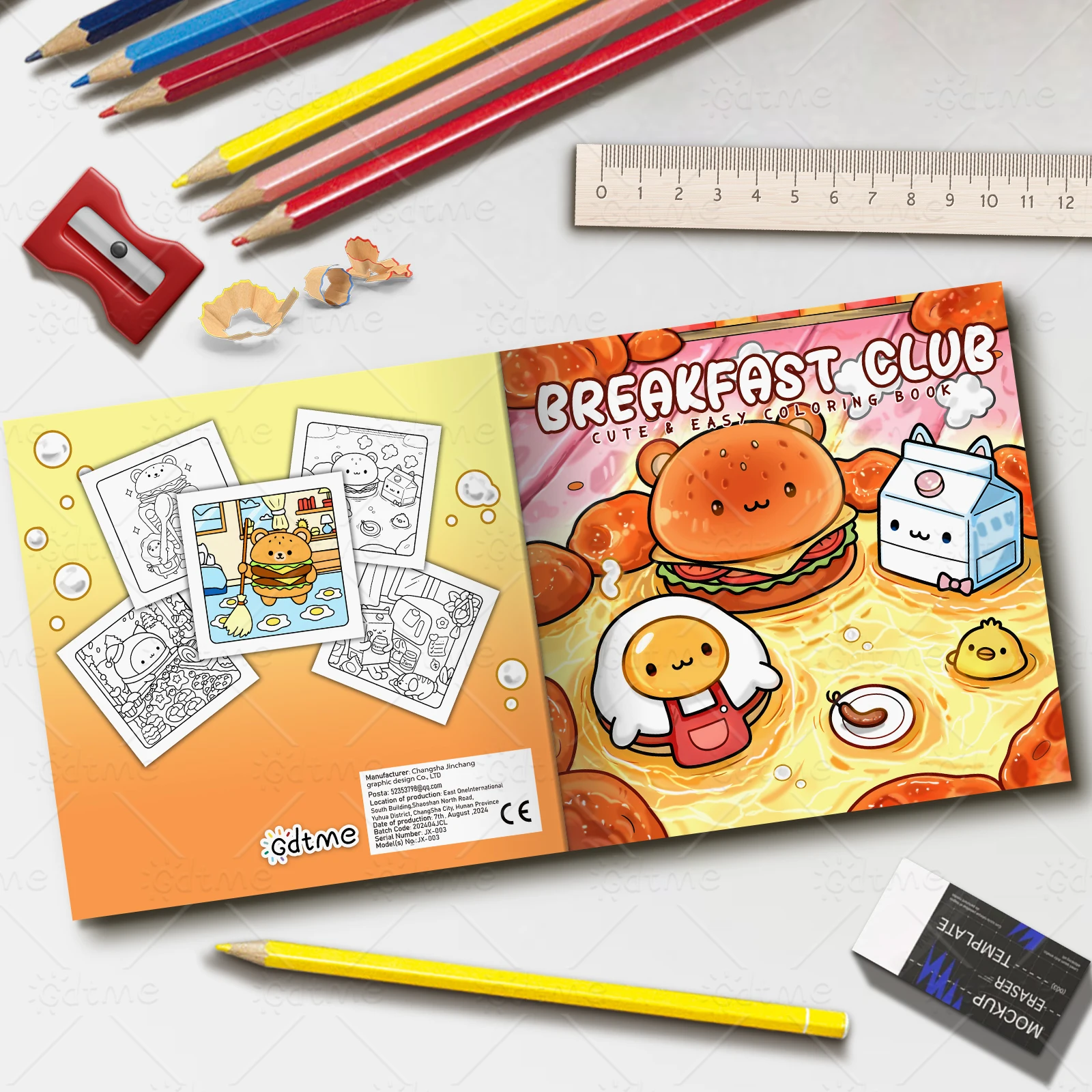 BREAKFAST CLUB Malbuch mit kräftigen, einfachen Mustern für Erwachsene, niedliches Zeichenbuch, perfektes Geschenk für Party und Geburtstag ﻿ – Detail 2
