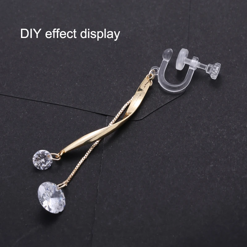 UNNAIER 2/10 Pc Resin screw ear clip Accessories ear cuff Fake ear piercing  jewelry ladies clip earrings without holes