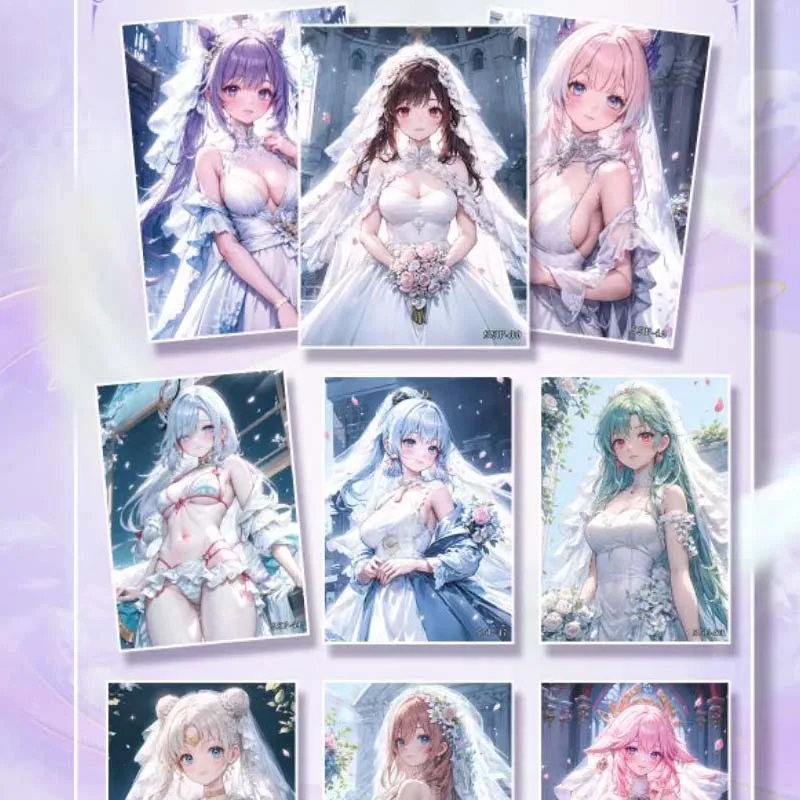 Wholesales Goddess Story Collection Card Beating Heart Wave1 A5 Wedding Dress Swimsuit Sweet Girl Beautiful Trading Card