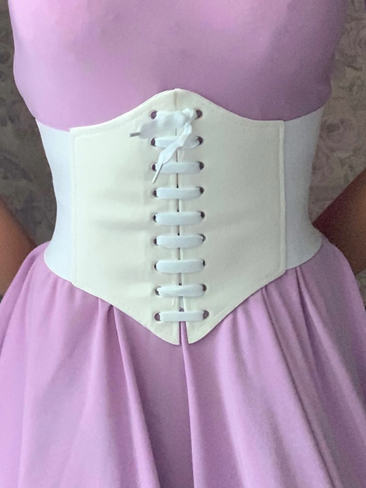 Corsetto Cintura Fasciatura Super larga Cintura in pelle Pu Corpo dimagrante Donna Cinture elastiche a vita alta Cinto Sobretudo Feminin Ceinture